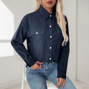 Chic Women's Blouse with Pleated Design