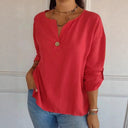 Women's Airy Button Placket Blouse