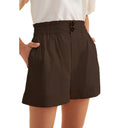 Chic Women's Shorts with Button Accents