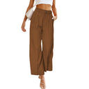Chic High-Rise Pleated Wide Trousers for Women
