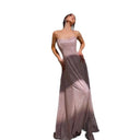 Stunning Open Back Evening Dress with Shimmering Fabric