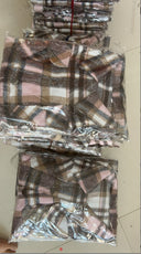 Chic Women's Checkered Blouse with Patch Pockets