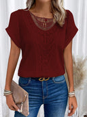 Chic Lace T-Shirt with Fashionable Accents