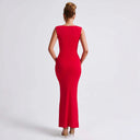 Chic Women's Long Sleeve Bodycon Dress with Square Neckline
