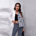 Chic Asymmetrical Check Blazer for Women
