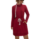 Stylish Women's Dress with Adjustable Drawstring and Handy Pockets