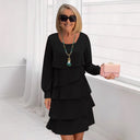 Stylish Cerulean Layered Dress for Women