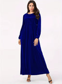 Velvet Maxi Dress with Graceful Draping