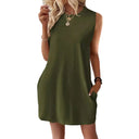 Chic Women's T-Shirt Dress with Pockets