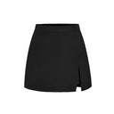 Chic High-Waist Short Skirt with Side Slit for Women
