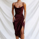 Chic Draped Evening Dress for Women