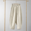 Women's Relaxed Linen Trousers with Elastic Waist
