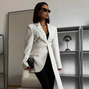 Chic Women's Blazer with Waist Belt