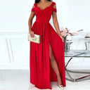 Chic Off-Shoulder Gradient Maxi Dress for Women
