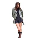 Chic Women's Faux Leather Dress with Stylish Tie Belt