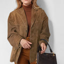 Chic Faux Leather Women's Blazer