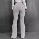 Women's Vertical Rib Flared Stretch Pants