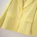 Chic Textured Blazer Jacket with Pockets for Women