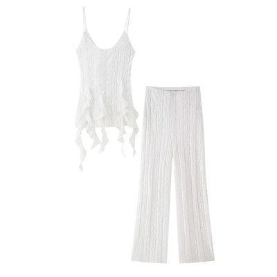 Floral Lace Palazzo Pants for Women
