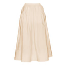 Refined Pleated Midi Skirt with Elastic Waistband