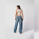 High-Waist Women's Jeans with Convenient Side Pockets