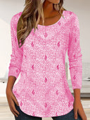 Chic Floral Print Long Sleeve Blouse for Women