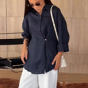 Chic Women's Blouse with Decorative Knot
