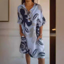 Chic Women's Beach Dress with Trendy Design and Side Pockets
