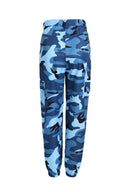 Stylish Women's Camouflage Cargo Pants with Elastic Waist