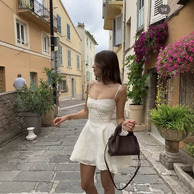 Floral Lace Women's Dress with Adjustable Straps