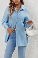 Chic Striped Long Sleeve Blouse for Women