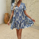 Floral Ruffle Design Women's Dress