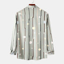 Women's Long Sleeve Graphic Pattern Blouse in Quality Fabric