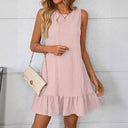 Women's Ruffled Hem Sleeveless Summer Dress