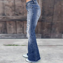Distressed Flared Jeans for Women
