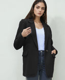 Chic Women's Blazer Jacket with Stylish Pockets