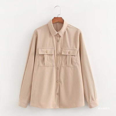 Stylish Women's Blouse with Patch Pockets