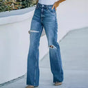 Women's Stylish Ripped Flared Jeans