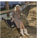 Chic Women's Button-Up Dress with Bold Sleeves