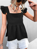 Chic Ruffle Detail Women's Top