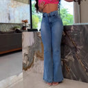 High-Waisted Flared Jeans for Women