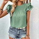 Stylish Ladies Ruffle Blouse with Textured Design
