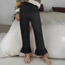 Chic Ruffle Hem Women's Trousers