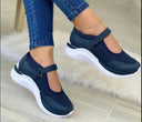 Stylish Women's Sneakers with Mesh Upper & Adjustable Strap