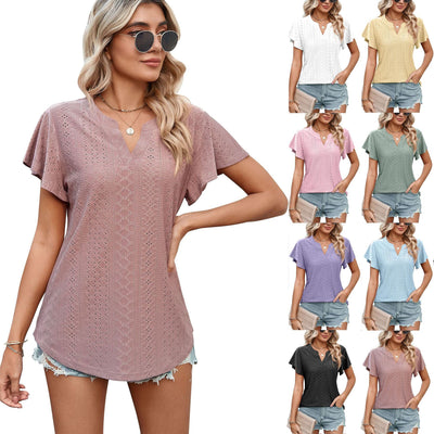 Women's Lace Pattern Airy Blouse Shirt