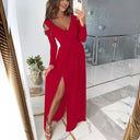Chic Long Sleeve Dress with Side Slit for Women