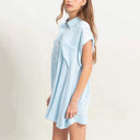 Chic Women's Blouse with High Arm Openings & Dual Pockets