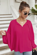 Chic V-Neck Blouse with Flared Sleeves for Women