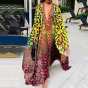 Colorful Animal Print Women's Open Beach Robe