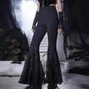 Ladies Flared Pants with Lace Details
